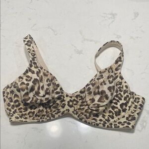 Victoria's Secret Brown and Cream Leopard Print Bra with Underwire